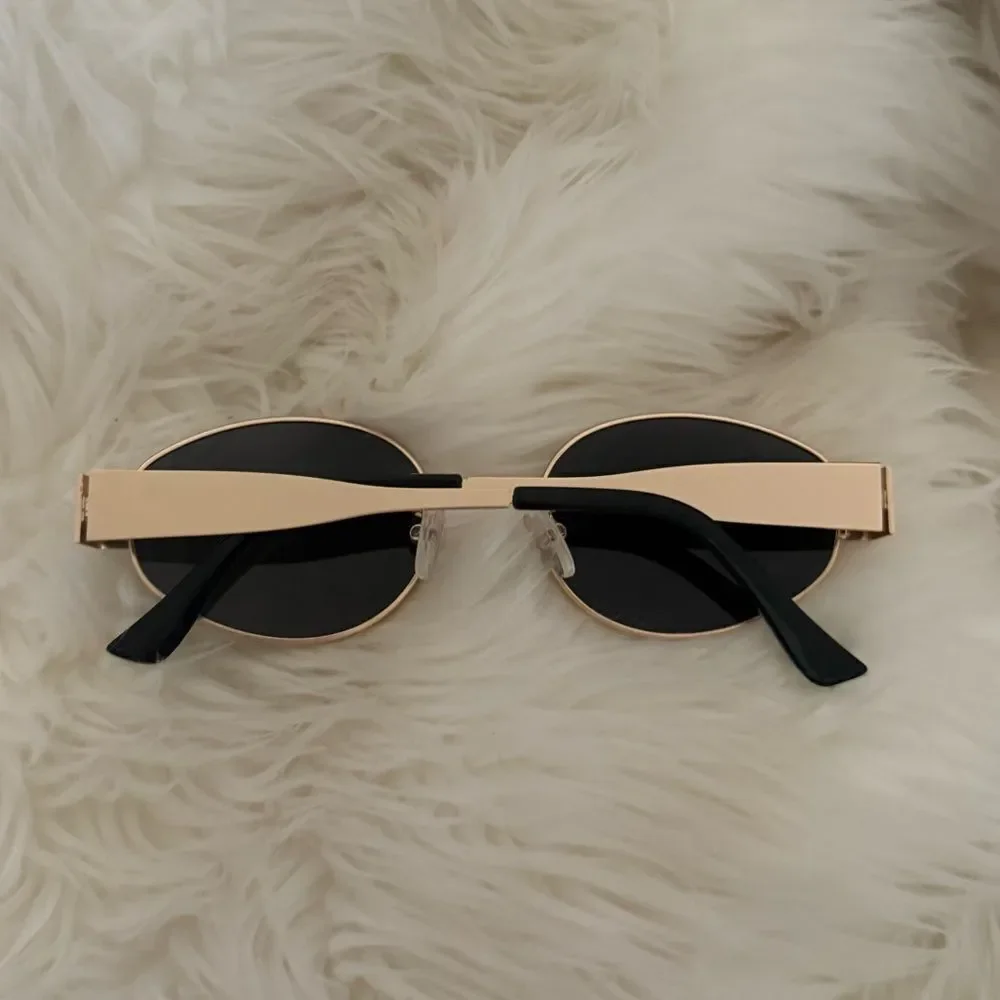 Gold circle aviator Sunglasses